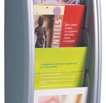 PAPERFLOW Kompakt Wandprospekthalter A5 5-Fach  silber