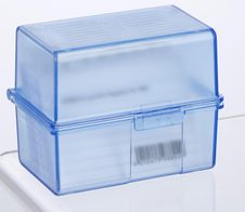 HAN A8 Karteikasten DIN A8 300 Karteikarten blau-transparent