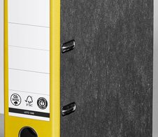 LEITZ Ordner Rückenbreite 8 cm DIN A4 Karton gelb marmoriert