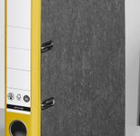 LEITZ Ordner Rückenbreite 5.2 cm DIN A4 Karton gelb marmoriert