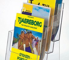 helit Tischprospekthalter DIN A4 4-Fach transparent