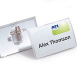 DURABLE Click Fold Namensschilder transparent 9 cm x 5.4 cm