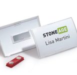 DURABLE Click Fold Namensschilder transparent 9 cm x 5.4 cm