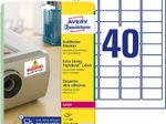 AVERY Zweckform Folien-Kraftklebe-Etiketten 45,7 x 25,4 mm