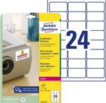 AVERY Zweckform Folien-Kraftklebe-Etiketten 63,5 x 33,9 mm