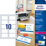 AVERY Zweckform Visitenkarten 220 g/m² satiniert ultraweiß