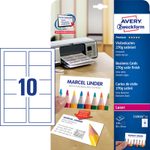 AVERY Zweckform Visitenkarten 270 g/m² satiniert ultraweiß