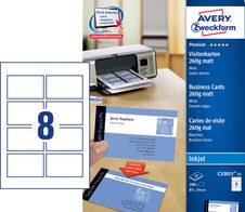 AVERY Zweckform Visitenkarten 260 g/m² matt weiß