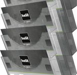 helit the grid wall Wandprospekthalter DIN A4 5-Fach  grau-transparent