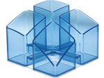HAN SCALA Stiftehalter 12,5 x 12,5 x 10,0 cm blau-transparent