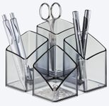 HAN SCALA Stiftehalter 12,5 x 12,5 x 10,0 cm grau-transparent