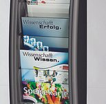 PAPERFLOW Kompakt Wandprospekthalter A5 5-Fach  anthrazit