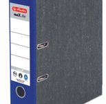 herlitz Ordner Rückenbreite 8 cm DIN A4 Karton blau marmoriert