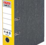 herlitz Ordner Rückenbreite 8 cm DIN A4 Karton gelb marmoriert
