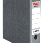 herlitz Ordner Rückenbreite 8 cm DIN A4 Karton grau marmoriert