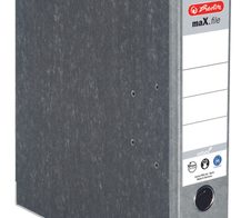 herlitz Ordner Rückenbreite 8 cm DIN A4 Karton grau marmoriert