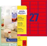 AVERY Zweckform Etiketten L6003-25 rot 63,5 x 29,6 mm