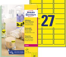 AVERY Zweckform Etiketten L6004-25 gelb 63,5 x 29,6 mm