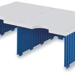 styro Styrodoc Jumbo Aufbaueinheit Sortierstation DIN C4 2 -Fach grau/blau
