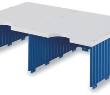 styro Styrodoc Jumbo Aufbaueinheit Sortierstation DIN C4 2 -Fach grau/blau