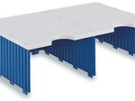 styro Styrodoc Jumbo Aufbaueinheit Sortierstation DIN C4 2 -Fach grau/blau