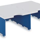 styro Styrodoc Jumbo Aufbaueinheit Sortierstation DIN C4 2 -Fach grau/blau