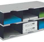 styro Styrodoc Jumbo Grundeinheit Sortierstation DIN C4 6 -Fach grau/schwarz