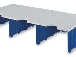 styro Styrodoc Jumbo Aufbaueinheit Sortierstation DIN C4 3 -Fach grau/blau