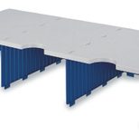 styro Styrodoc Jumbo Aufbaueinheit Sortierstation DIN C4 3 -Fach grau/blau