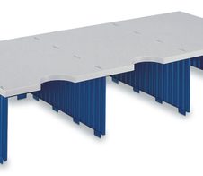 styro Styrodoc Jumbo Aufbaueinheit Sortierstation DIN C4 3 -Fach grau/blau