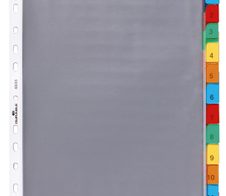 DURABLE Ordnerregister Vollformat, Überbreite blanko DIN A4