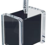 WEDO Acryl Exklusiv Stiftehalter 9,4 x 6,5 x 9,4 cm glasklar/schwarz
