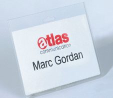 DURABLE Namensschilder transparent 9 cm x 6 cm