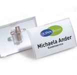 DURABLE Click Fold Namensschilder transparent 9 cm x 5.4 cm