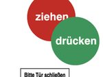 SafetyMarking® Hinweisaufkleber Drücken + Ziehen 10 cm