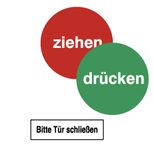 SafetyMarking® Hinweisaufkleber Drücken + Ziehen 10 cm