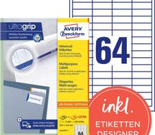 AVERY Zweckform Etiketten 3667-200 weiß 48,5 x 16,9 mm
