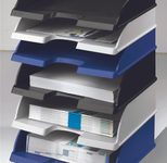 LEITZ Briefablage Jumbo quer Plus DIN A4 quer blau