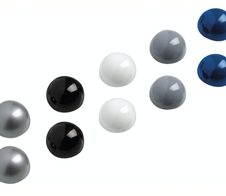 MAUL Magnete Ø 3,0 x 1,9 je 2x silber, schwarz, weiß, grau, blau