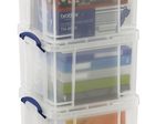 Really Useful Box Aufbewahrungsboxen 3x 35,0 l transparent 48,0 x 39,0 x 31,0 cm + GRATIS 1 St.