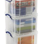 Really Useful Box Aufbewahrungsboxen 3x 35,0 l transparent 48,0 x 39,0 x 31,0 cm + GRATIS 1 St.