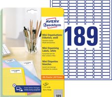 AVERY Zweckform Etiketten L7658-25 weiß 25,4 x 10,0 mm