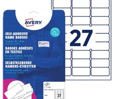 AVERY Zweckform Namensetiketten L4784-20 weiß 63,5 x 29,6 mm