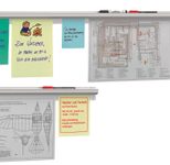 Catch-ball Infoboard Klemmleiste 50 cm selbstklebend, Wandmontage silber