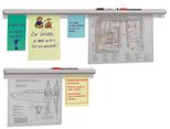 Catch-ball Infoboard Klemmleiste 50 cm selbstklebend, Wandmontage silber