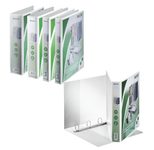 LEITZ Präsentationsringbücher 4-Ringe DIN A4 3.7 cm weiß