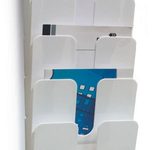 DURABLE Flexiplus Wandprospekthalter DIN A4 hoch 6-Fach  weiß