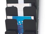 DURABLE Flexiplus Wandprospekthalter DIN A4 hoch 6-Fach  schwarz