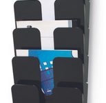 DURABLE Flexiplus Wandprospekthalter DIN A4 hoch 6-Fach  schwarz