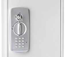 WEDO Schlüsseltresor   mit 21 Elektronik- und Standardschloss lichtgrau